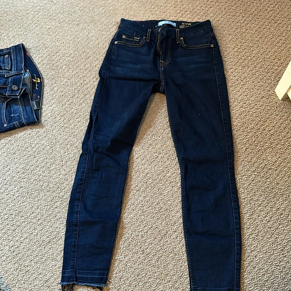 b(air) 7 for all mankind ankle skinny jeans